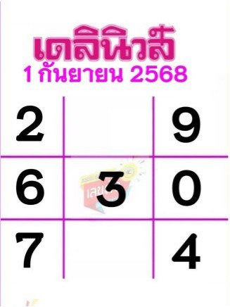 หวยเดลินิวส์ 1/9/68